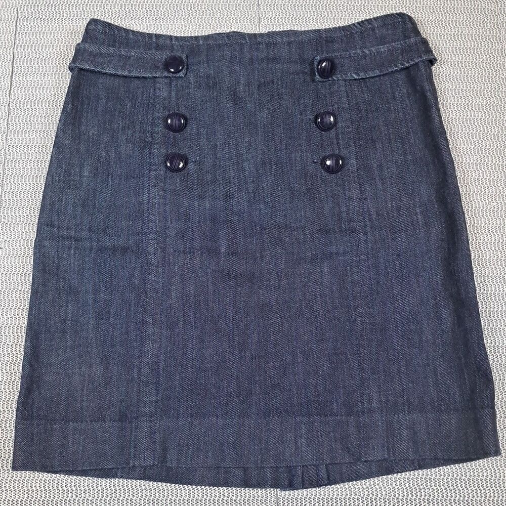 Lilly Pulitzer Women Classic Preppy Nautical Coastal Marianne Denim Mini Skirt 8